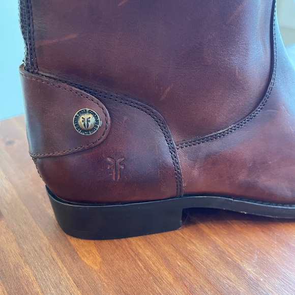 Frye cognac Melissa Button Back zip riding boot 6.5 - Picture 4 of 13
